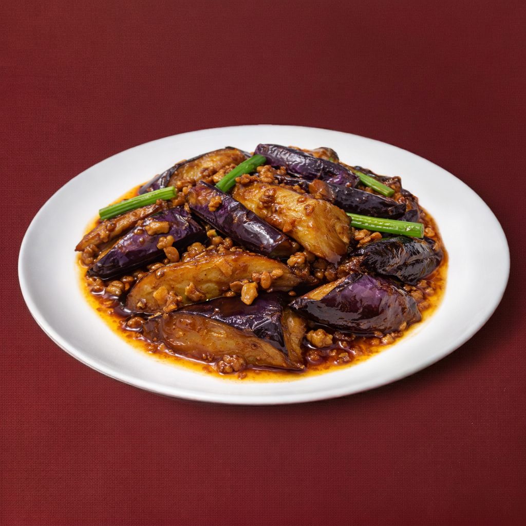 34. Sautéed Chinese Eggplant with Garlic Sauce.