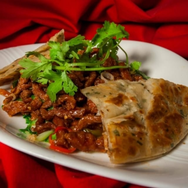 F17. Dried Sautéed Shredded Beef Szechuan Style.