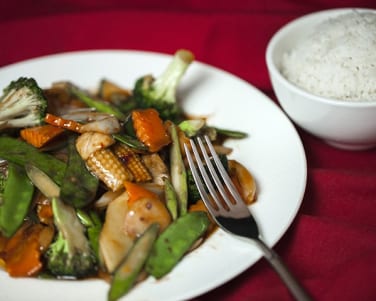 33. Sautéed Mixed Vegetables with Garlic Sauce.